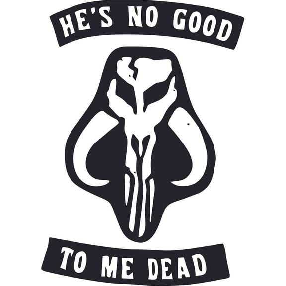 He's No Good To Me Dead Logo Cartoon Character Wall Art Vinyl Sticker Design Decal Girls Boys Kids Bedroom Nursery Kindergarten Fun Home Children Room Decor Sticker Wall Decoration Size (40x35 inch)