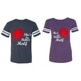 thumbnail image 1 of He she is My Better Half Matching Couple Cotton Jerseys (Men Navy / Women Purple) (Men XXL / Women XL), 1 of 3