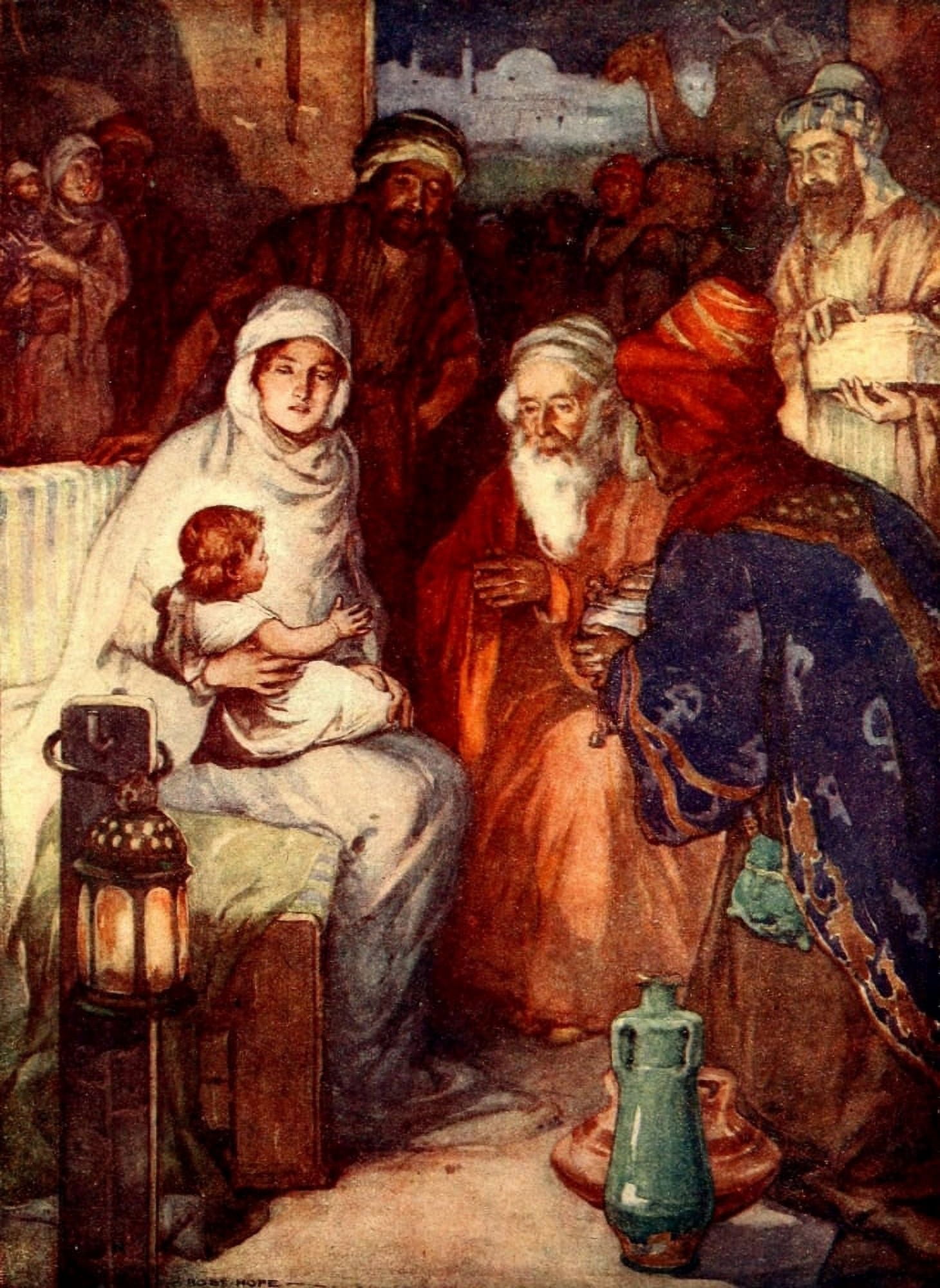 He who was Once a Little Child 1900 Three Wise Men Canvas Art - Unknown (24 x 36)