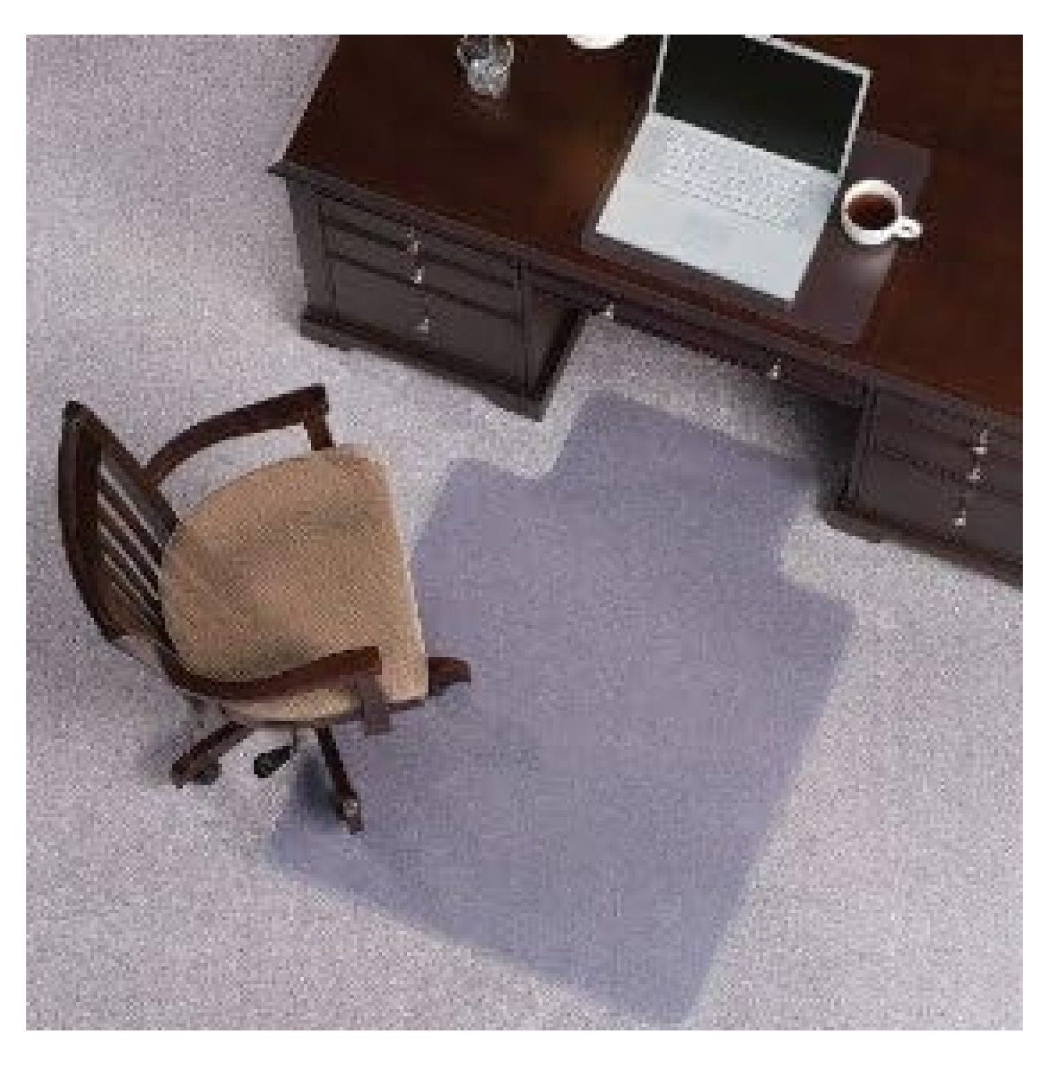 HeSLehs 128173 45x53 Chair Mat, MultiTask Series AnchorBar for Carpet
