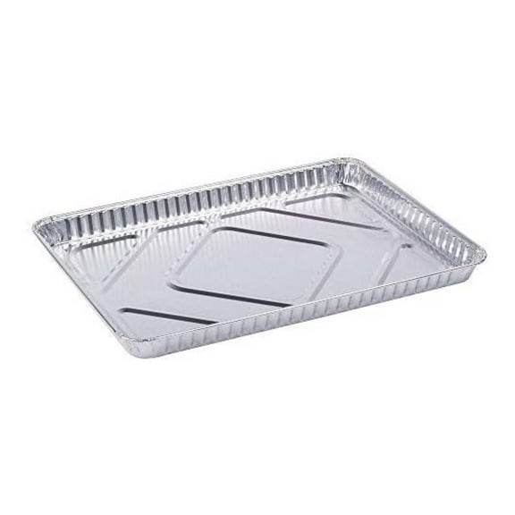 HeSLehs 2063, Half-Size Aluminum Baking Sheet Cake Pans, Take Out Baking Disposable Containers (50)