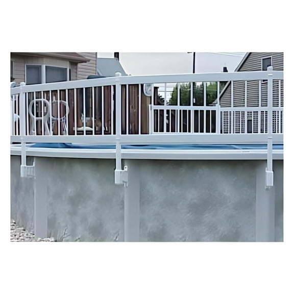 HeSLehs 24-Inch Taupe Premium Resin Above-Ground Pool Fence Kit C - 2 Sections