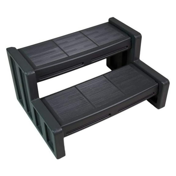 HeSLehs 29 Inch Deluxe Resin Multi Purpose Home Garden Garage Spa and Hot Tub Steps, Black