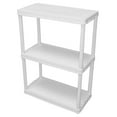 thumbnail image 1 of HeSLehs 3 Shelf Knect-A-Shelf Ventilated Light Duty Storage Unit Organizer System for Home, Garage, Basement, and Laundry, White, 1 of 9