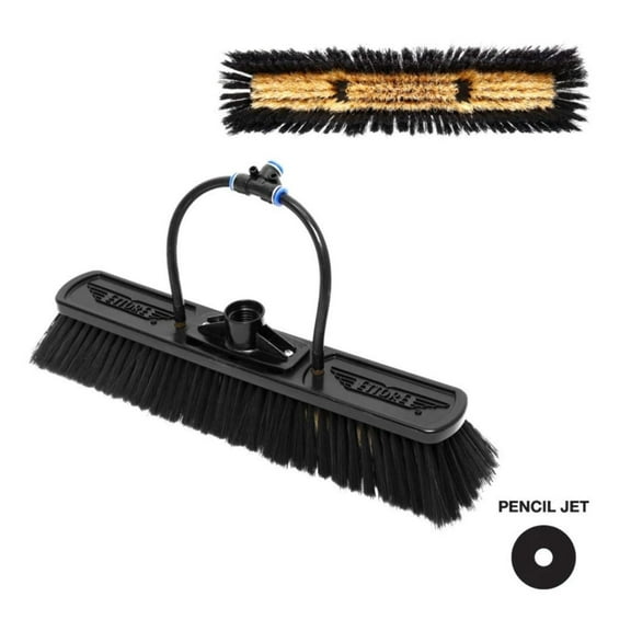 HeSLehs Aquaclean Nylon & Boar's Hair Brush for Water-Fed Pole Systems - 14in/35cm