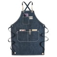 thumbnail image 1 of HeSLehs Chef Apron, Resistant Cotton Canvas Cross Back Adjustable Apron, M-XXL, 1 of 8