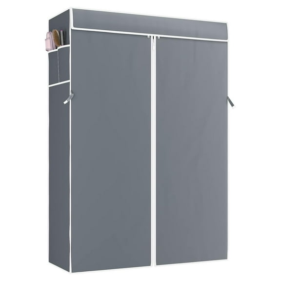 HeSLehs Cover for V2/V2S/V7/V7 Basic/V11S/R4/R4i/R1 Plus/V2i Garment Rack, Dustproof Fabric Clothing Rack Cover with Zipper, 46.1" L X 17.7" W X 75.2" H, Grey