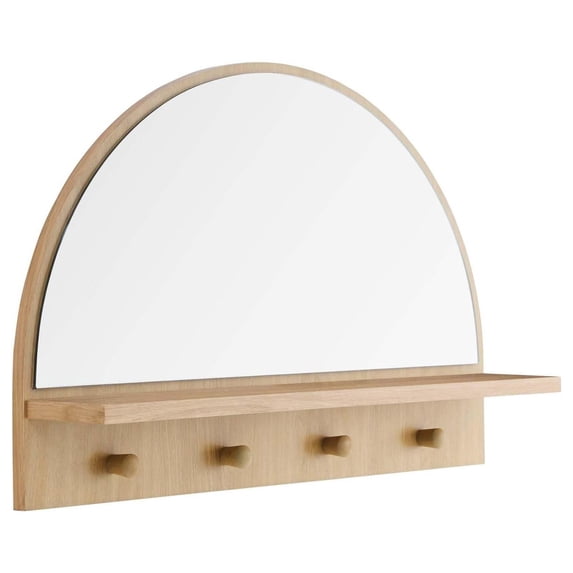 HeSLehs EEI-6350-OAK Moonbeam Arched Mirror, Oak