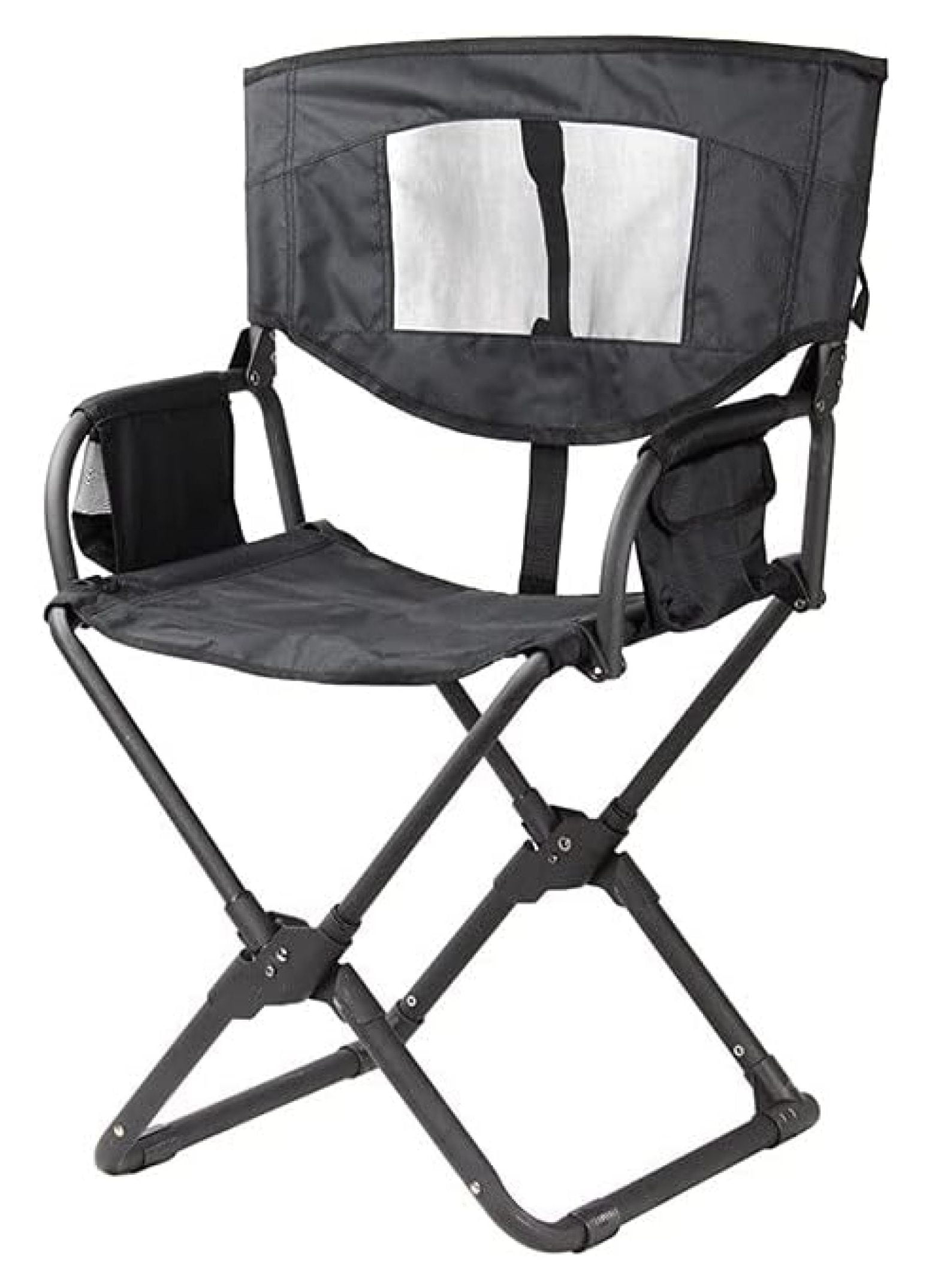 Black Portable Folding Camping Chair with Arms