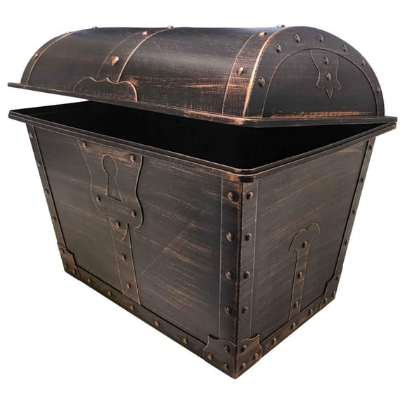 HeSLehs Large Plastic Treasure Chest Classroom Rewards Pirate Party Goody Box (TCR8759) (Pack of 1)