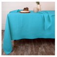 thumbnail image 1 of HeSLehs Linen Tablecloth 60 x 156 Inch - 100% Pure Linen Cyan Blue Tablecloth - Machine Washable Dining Tablecloth for Rectangle Tables, 1 of 6
