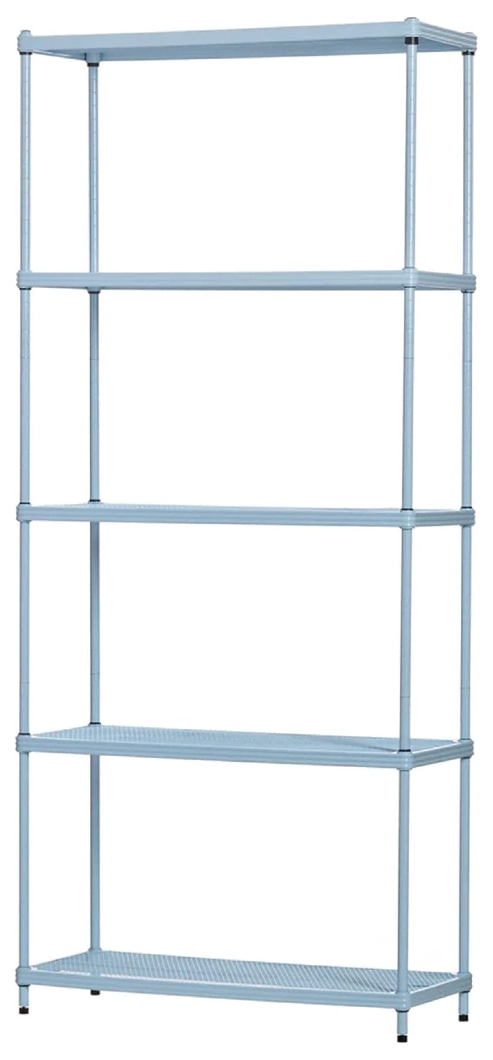 HeSLehs MeshWorks 5 Tier Full Size Metal Storage Shelving Unit