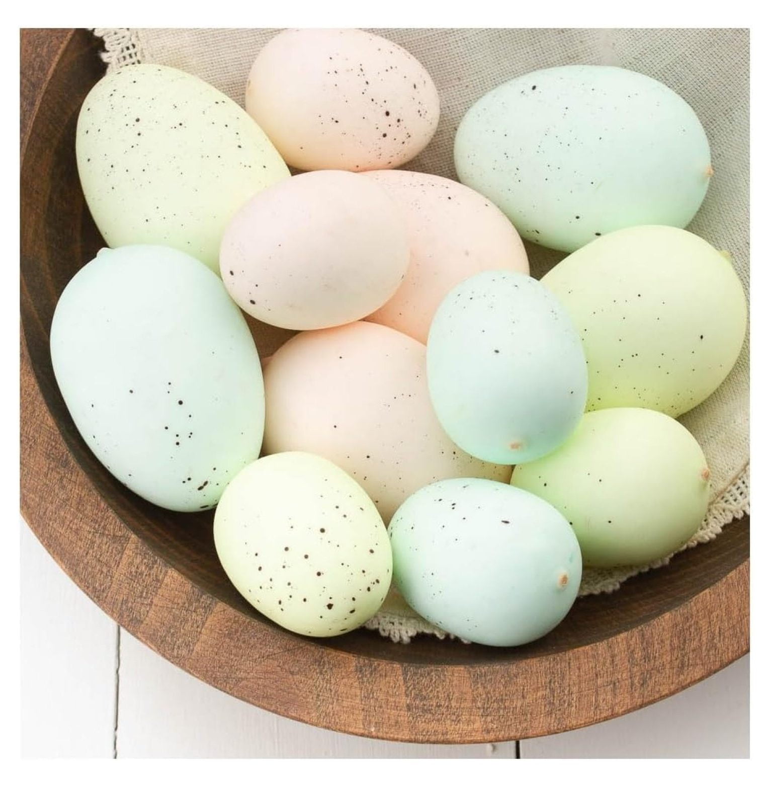 HeSLehs Package of 36 Pastel Speckled Easter Faux Eggs Easter Eggs for DIY Spring Displays and Easter Baskets