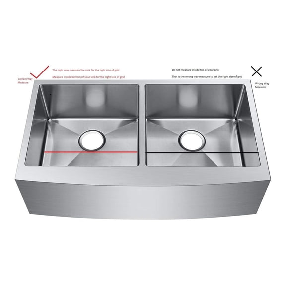 HeSLehs Sinks Protector Stainless Steel Kitchen Sink Bottom Grid, Rack (14-1/6 L x 16-5/8 W)