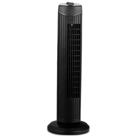 HeSLehs Tower Fan, 28-Inch Oscillating Tower Fan, Quiet Cooling Whole Room Bladeless, 3 Speed, 3 Wind Mode, Oscillating Tower Fan for Bedrooms, Living Rooms, Kitchen (Black)