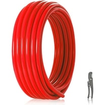 HeSun 1/2 Inch PEX-B Pipe, 100 Feet Pex B Tubing in Red, for Hot/Cold Water Plumbing, NSF Certified