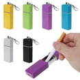 thumbnail image 1 of HeYii Portable Keychain Mini Pocket Metal Ashtray Outdoor Smoking Ash Holder Case Blue, 1 of 7