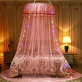 thumbnail image 1 of HeYii Ruffle Dome Ceiling Mosquito Net Princess Mesh Canopy Dust-proof Bedroom Decor, 1 of 8
