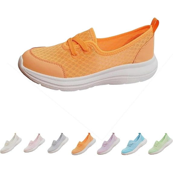 HeaCare 2025 New Women's Soft Sole Mesh Comfort Orthopedic Shoes,Comfortable Flat Arch Support Walking Shoes,Slip Ins Sneakers Ladies