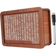 HeaCare Cash Vault Wooden Savings Box - Wooden Money Box with Money Target and Numbers, Money Saving Box with Countdown, Retro Style Coin Counter Piggy Bank for Adults Child (10000dollars)