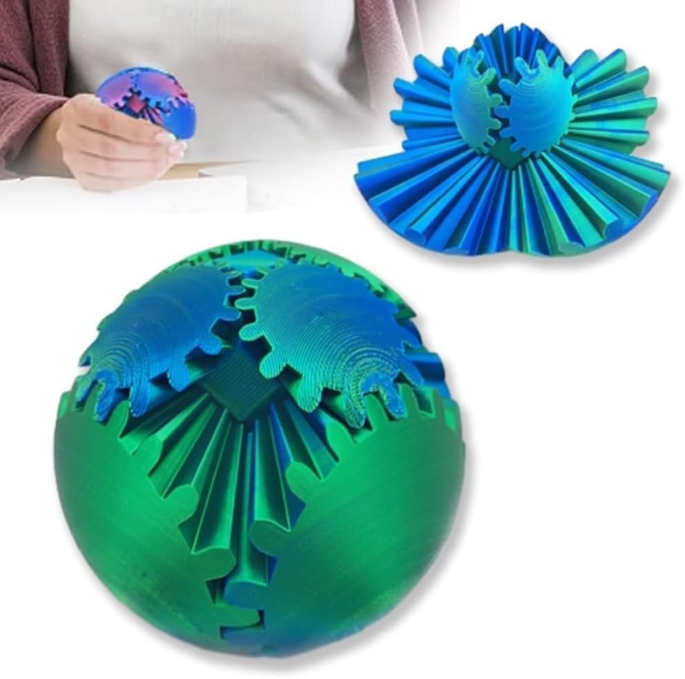 HeaCare Gear Ball 3D Printed Gear Ball Spin Ball or Cube Fidget Toy ...