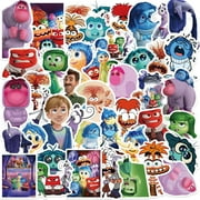 HeaCare Inside Out 2 Sticker for Kids, Cute Trendy Stickers, Cartoon Movie Decal Gifts for Boys and Girls, Waterproof Stickers for Teen Laptop, Guitar, Luggage, Skateboard, Phone, Helmet 50PCS