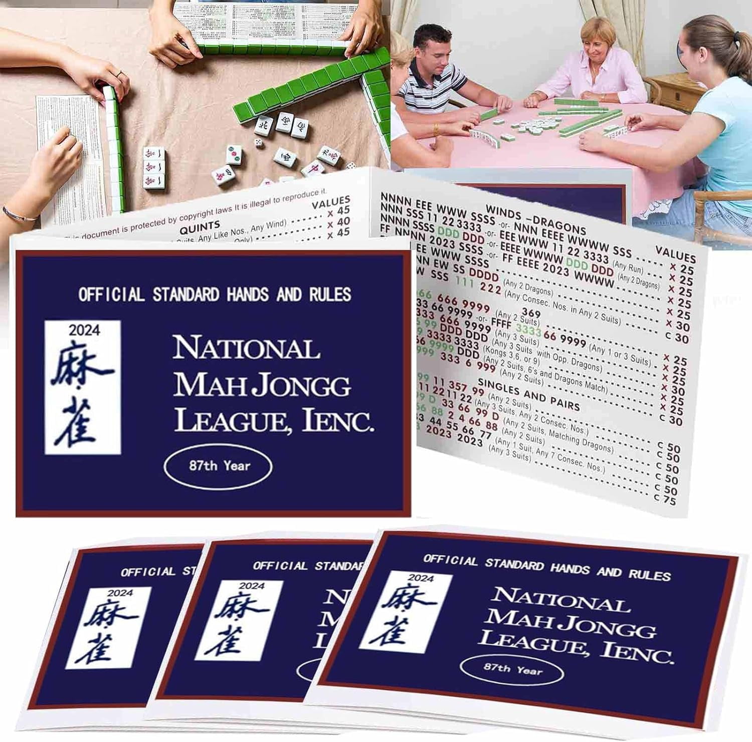 HeaCare Mahjong Cards 2024, 2024 Mahjong Card Large Print, National