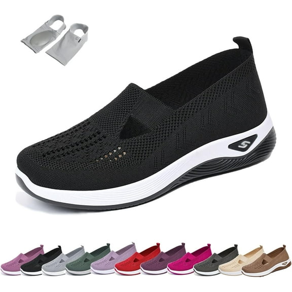 HeaCare Orthowalkway Womens Shoes, Women's Woven Orthopedic Breathable Soft Shoes Arch Support, Ortopédicos para Mujer