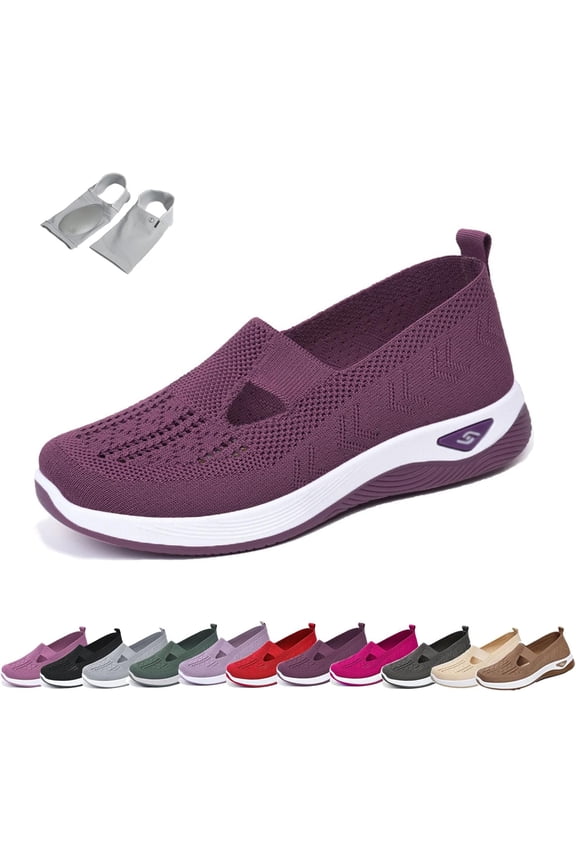 Orthowalkway Womens Shoes, Women's Woven Orthopedic Breathable Soft Shoes Arch Support, Ortopédicos para Mujer