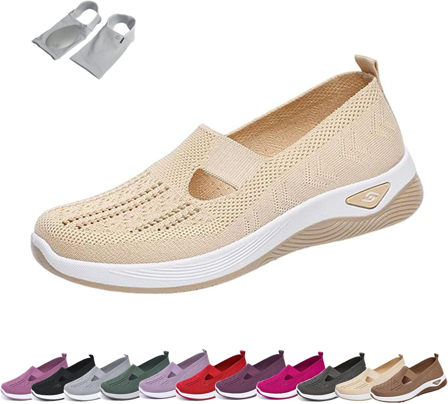 Women's Shoes Orthopedic Cushioned Sole Stable Support Lace Up Casual