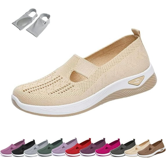 HeaCare Orthowalkway Womens Shoes, Women's Woven Orthopedic Breathable Soft Shoes Arch Support, Ortopédicos para Mujer