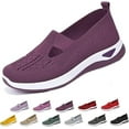 thumbnail image 1 of HeaCare Women's Orthopedic Breathable Shoes,Women Woven Orthopedic Breathable SoftShoes Arch Support Slip-On Sneakers, Indoor Outdoor Casual Walking Anti-Skid Sports Shoes, 1 of 14