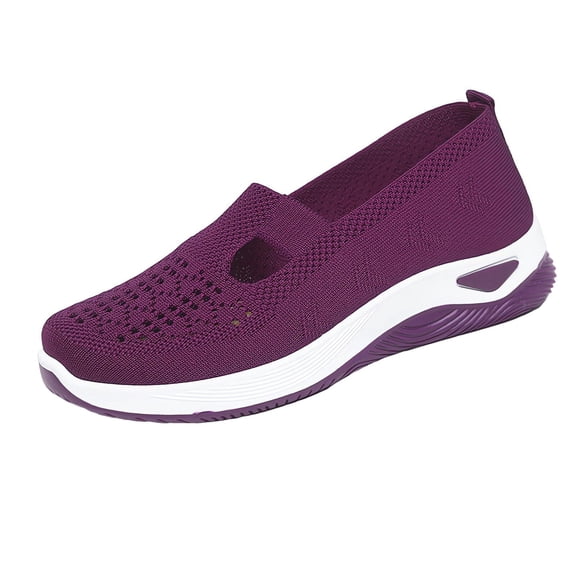 HeaCare Women's Woven Orthopedic Breathable Soft Shoes, Breathable Walking Shoes Go Walking Slip on Diabetic Shoes, Soft Walking Shoes for Women