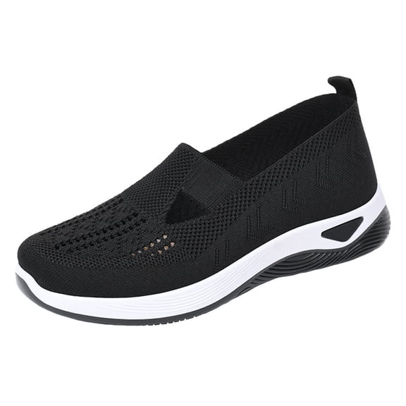 HeaCare Women's Woven Orthopedic Breathable Soft Shoes, Breathable Walking Shoes Go Walking Slip on Diabetic Shoes, Soft Walking Shoes for Women
