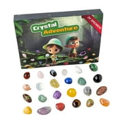 HeaDream 2024 Halloween Crystal Adventure Calendar Halloween Crystal Stone Blind Box, 24 Grid Children's Science Toy, Wonderful Halloween Gift for Kids Boys Girls