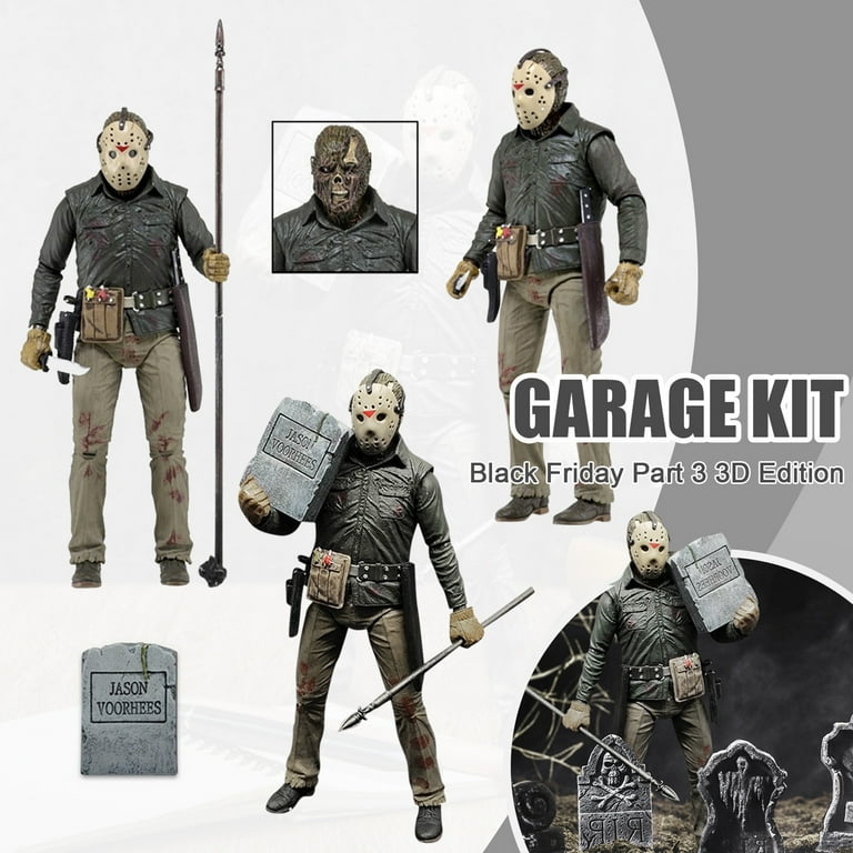 HeaDream 7 Friday the 13th Part 3 Movable Joint Figure Jason Voorhees Handicrafts for Fans Collectible Movie Figure Doll Ideal Birthday Christmas