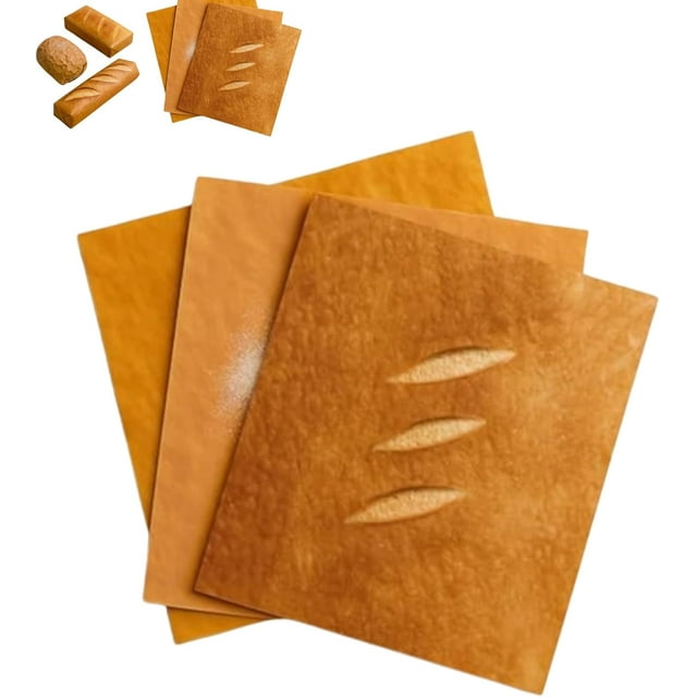 HeaDream Bread Shape Gift Wrapping Paper, Nteresting Packaging Pattern Kraft Paper, Rustic Bread, Baguette a nd Toast Designs, Oil-Resistant and Tear-Resistant Kitchen Supplies for DIY Party (18PCS)