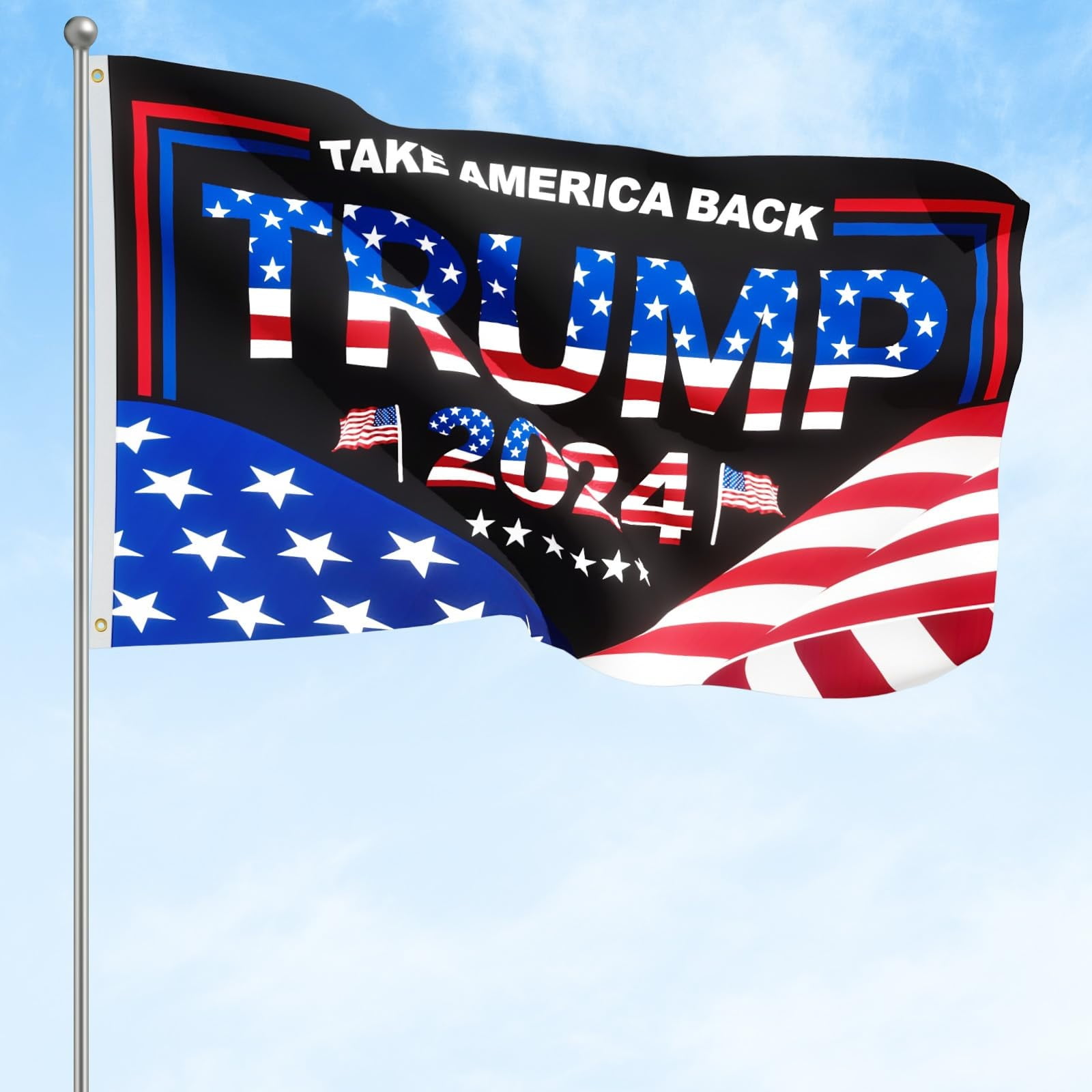 HeaDream Trump Flag 2024 Outdoor Decoration, 2024 New Trump Flags Black