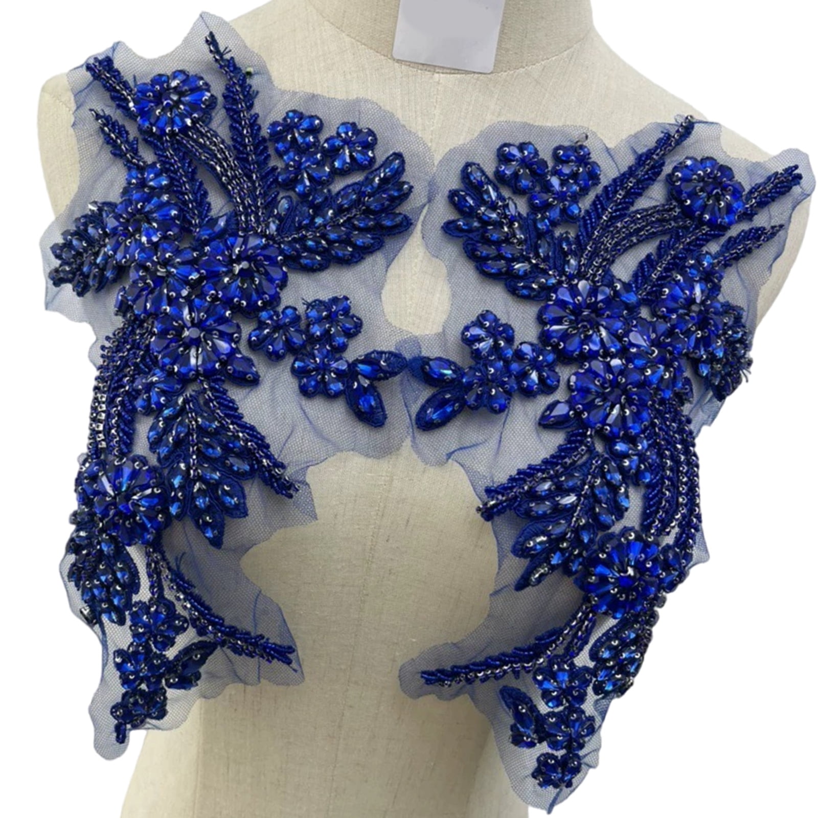 Heacy Duty Jeweled Rhinestones Patches Applique Crafts for Jeans Hat Bag Scarf Curtain Clothes Accessories Badges Sew on