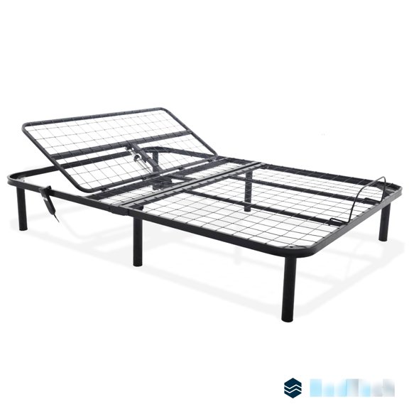 Head Adjustable King Size Bed Foundation - 850lbs Steel, Black, No Box Spring Required Heavy-duty