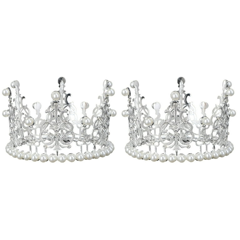 Head Band Girls Headband Mini Crowns Tiara Royal Baby Shower Favor  Decorations 2 Pack 