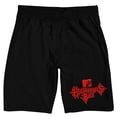 thumbnail image 1 of Head Bangers Ball Logo Men's Black Sleep Pajama Shorts-Small, 1 of 3