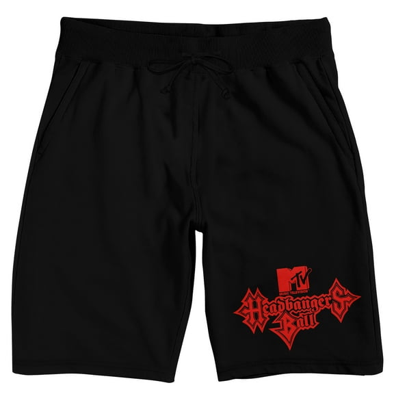 Head Bangers Ball Logo Men's Black Sleep Pajama Shorts-XXL