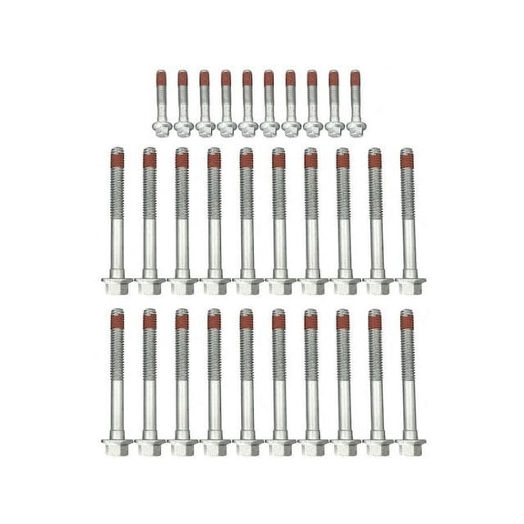 Head Bolt Set - 30 Piece - Compatible with 2004 - 2014 GMC Yukon XL 1500 V8 OHV 16-Valve Engine 2005 2006 2007 2008 2009 2010 2011 2012 2013