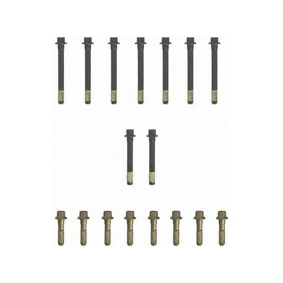 Head Bolt Set - Compatible with 1966 - 1996 Chevy Caprice 1967 1968 1969 1970 1971 1972 1973 1974 1975 1976 1977 1978 1979 1980 1981 1982 1983 1984 1985 1986 1987 1988 1989 1990 1991 1992 1993