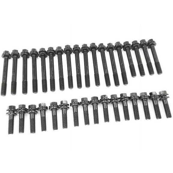 Head Bolt Set - Compatible with 1975 - 1986 Chevy C30 1976 1977 1978 1979 1980 1981 1982 1983 1984 1985