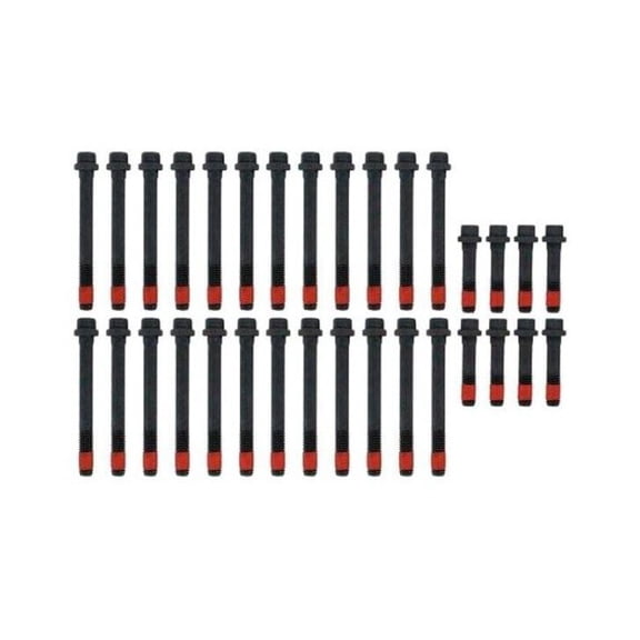Head Bolt Set - Compatible with 1989 - 1991 Chevy R2500 Suburban 7.4L V8 1990