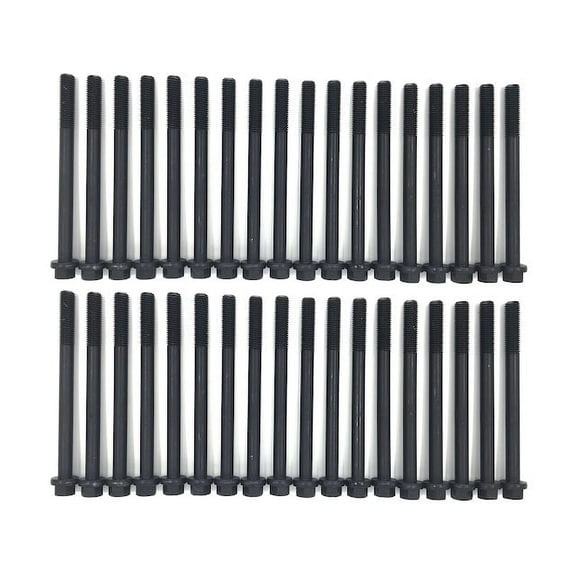 Head Bolt Set - Compatible with 1999 - 2003 Ford F-350 Super Duty 7.3L V8 VIN F Power-Stroke 16-Valve Turbocharged OHV Diesel 2000 2001 2002