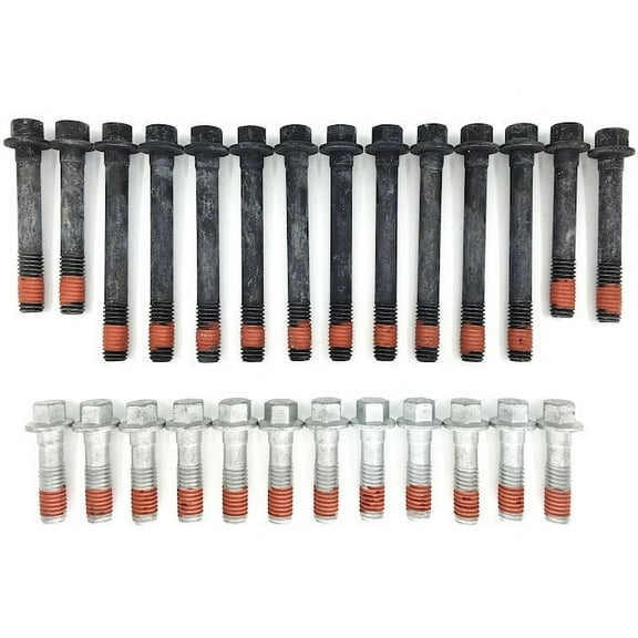 Head Bolt Set - Compatible with 1999 - 2013 Chevy Silverado 1500 4.3L V6 2000 2001 2002 2003 2004 2005 2006 2007 2008 2009 2010 2011 2012