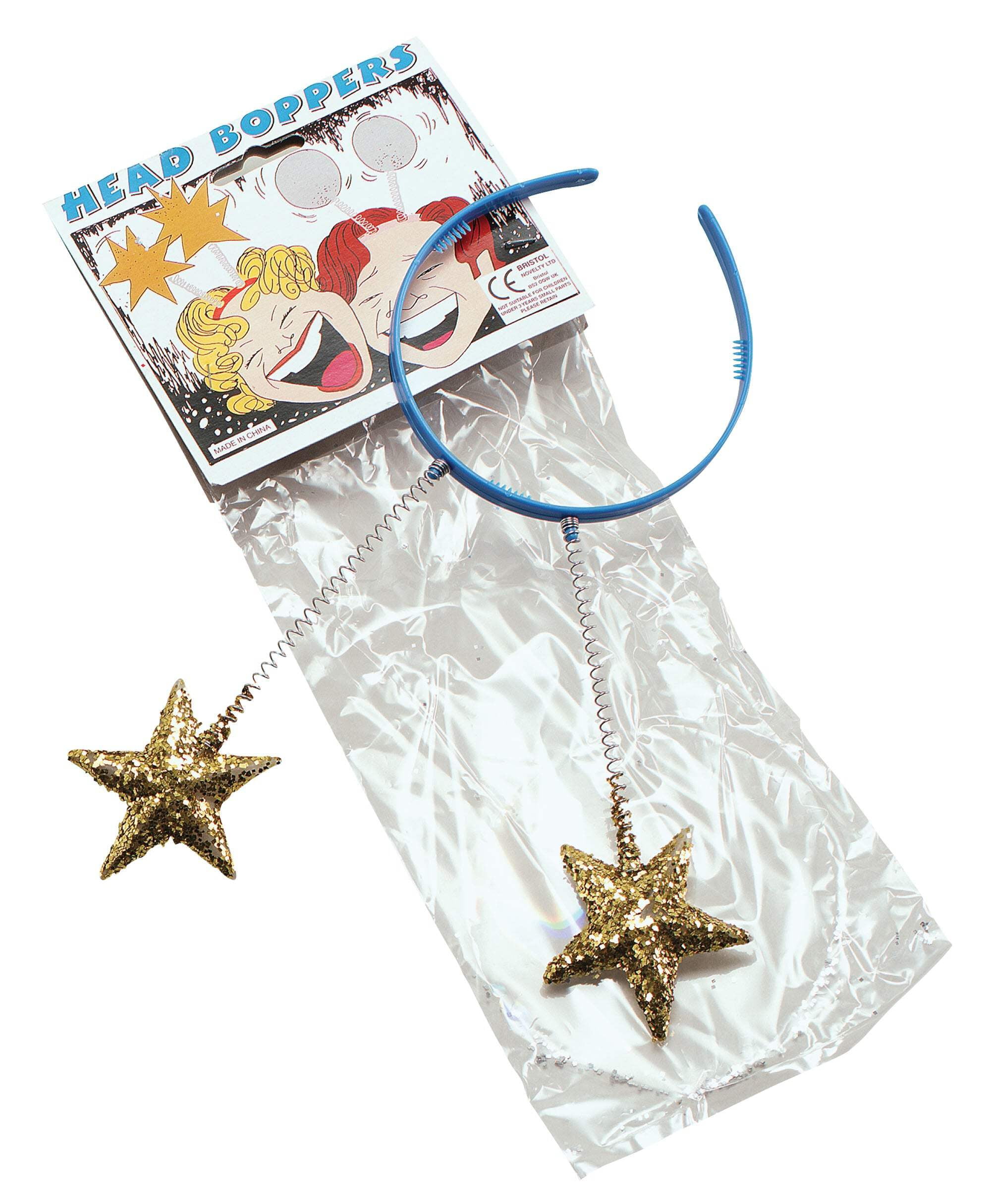 Head Boppers Gold Stars General Jokes Unisex Dozen Head Boppers Gold Stars General Jokes Unisex Dozen